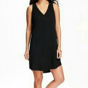 Old Navy Black Sleeveless V-Neck Shift Dress Size Small